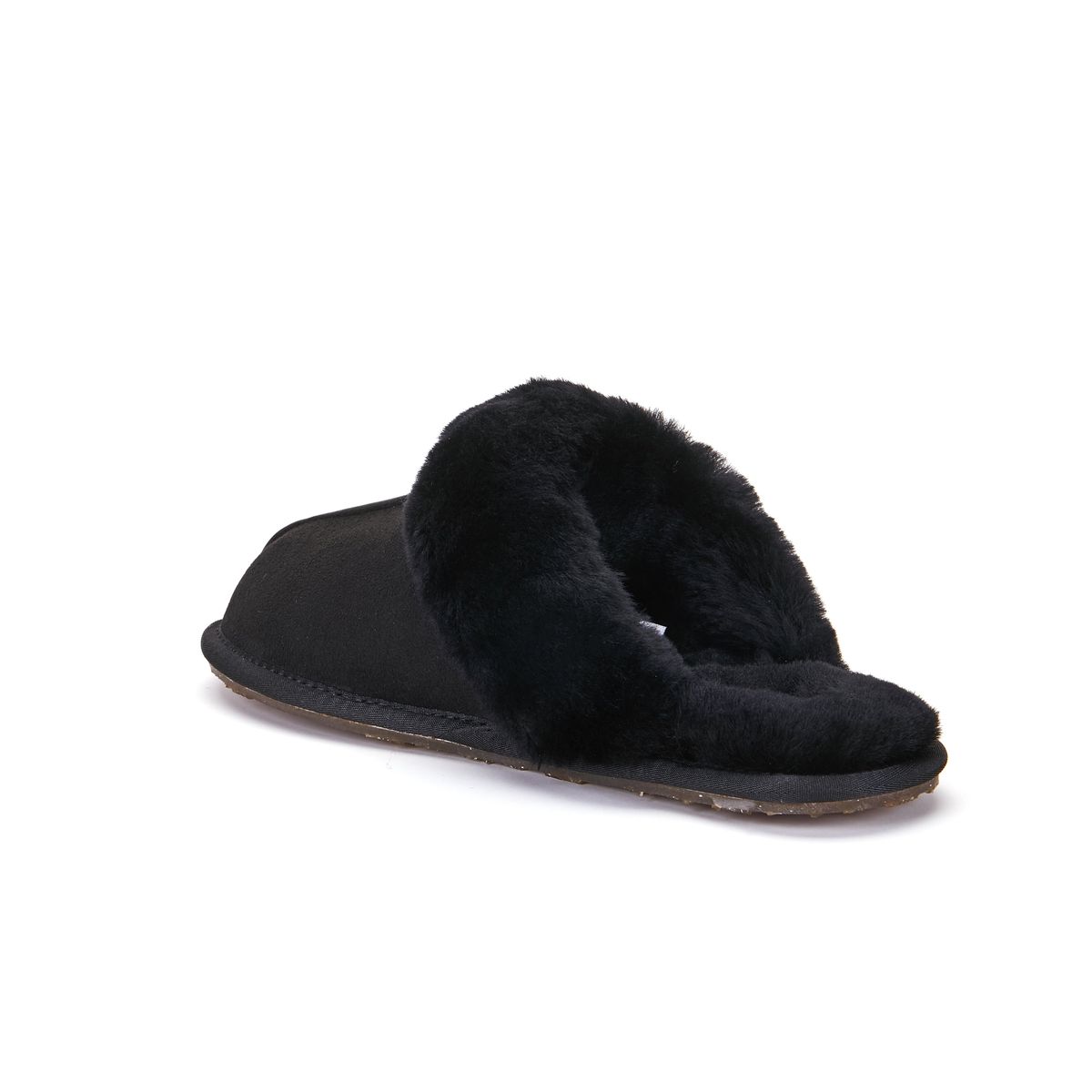 Klassische lammfellgefütterte Wildleder-Mules