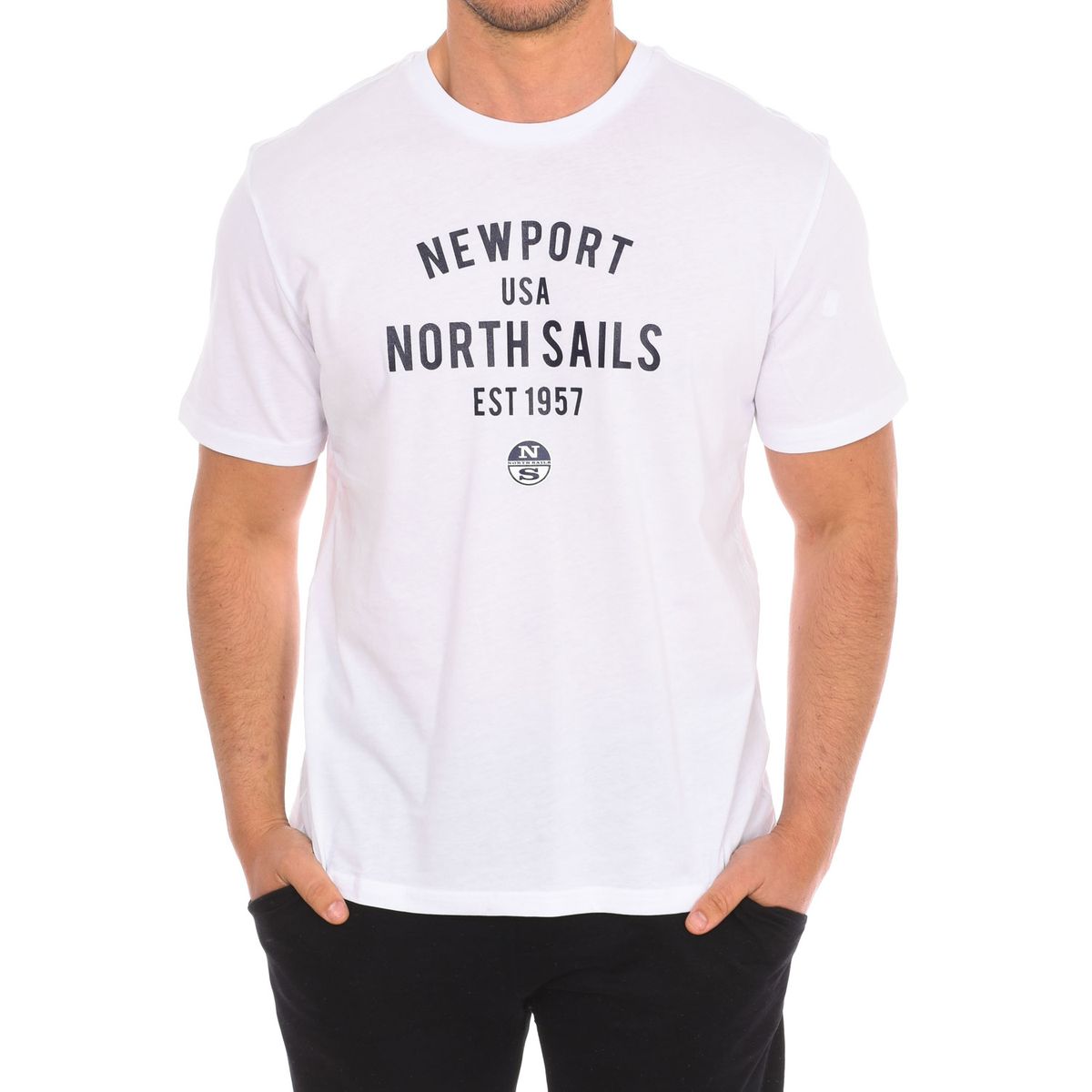 Klassisches T-Shirt mit Logo-Grafik und Rundhalsausschnitt