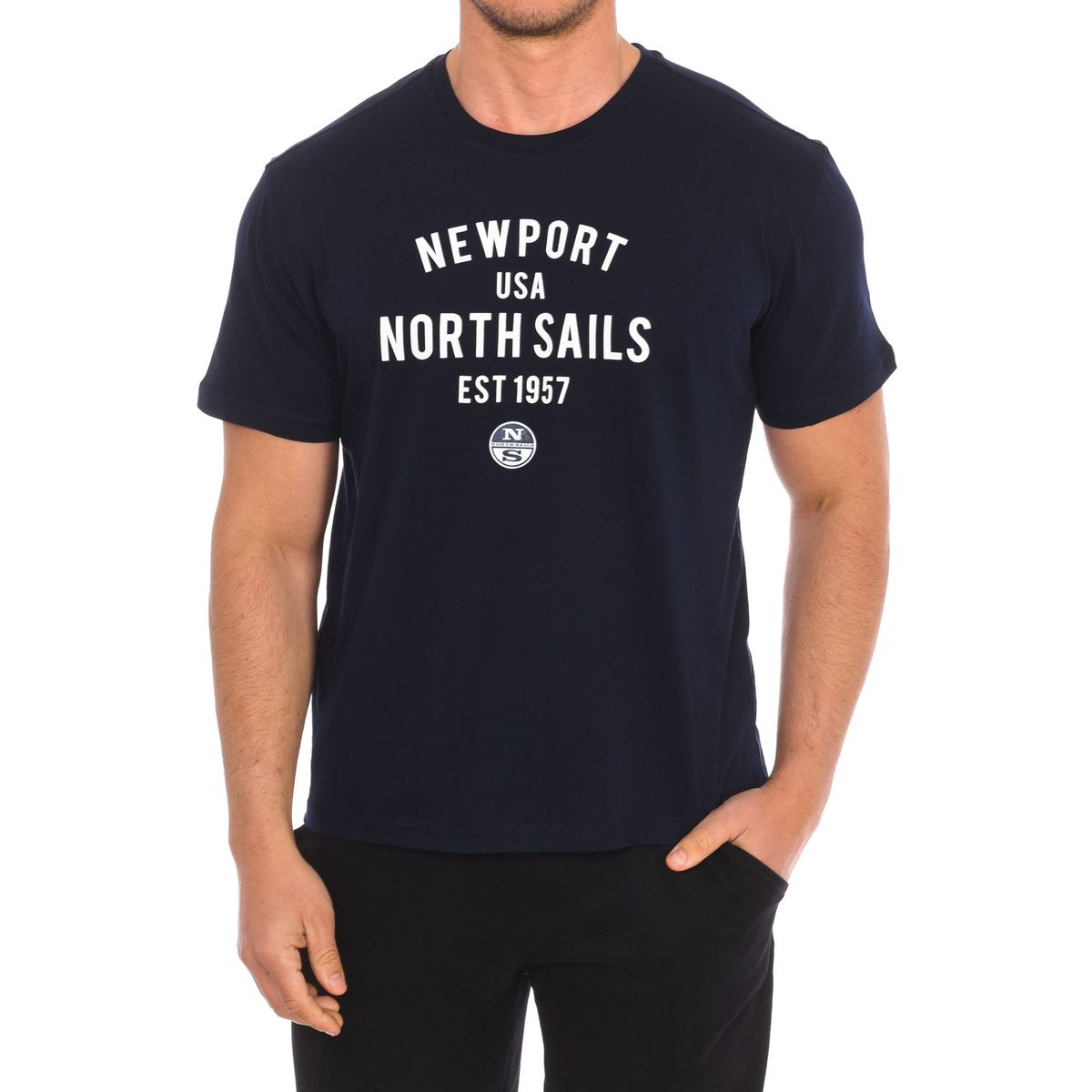 Klassisches T-Shirt mit Logo-Grafik und Rundhalsausschnitt