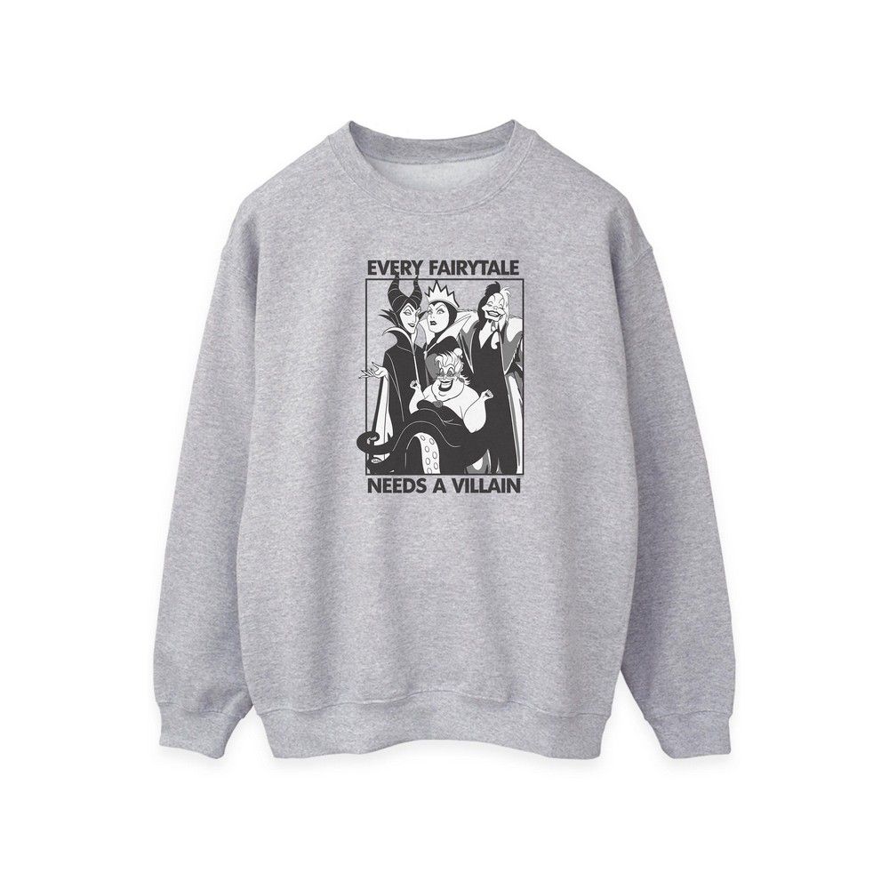Disney - "Every Fairy Tale Needs A Villain" Sweatshirt für Damen (Grau meliert)