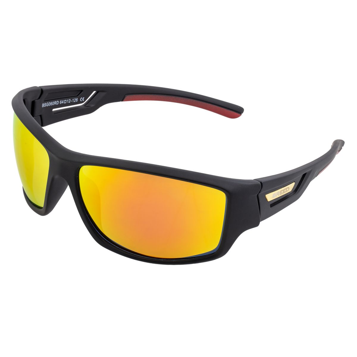 Unisex Sport-Sonnenbrille mit gelben Gläsern