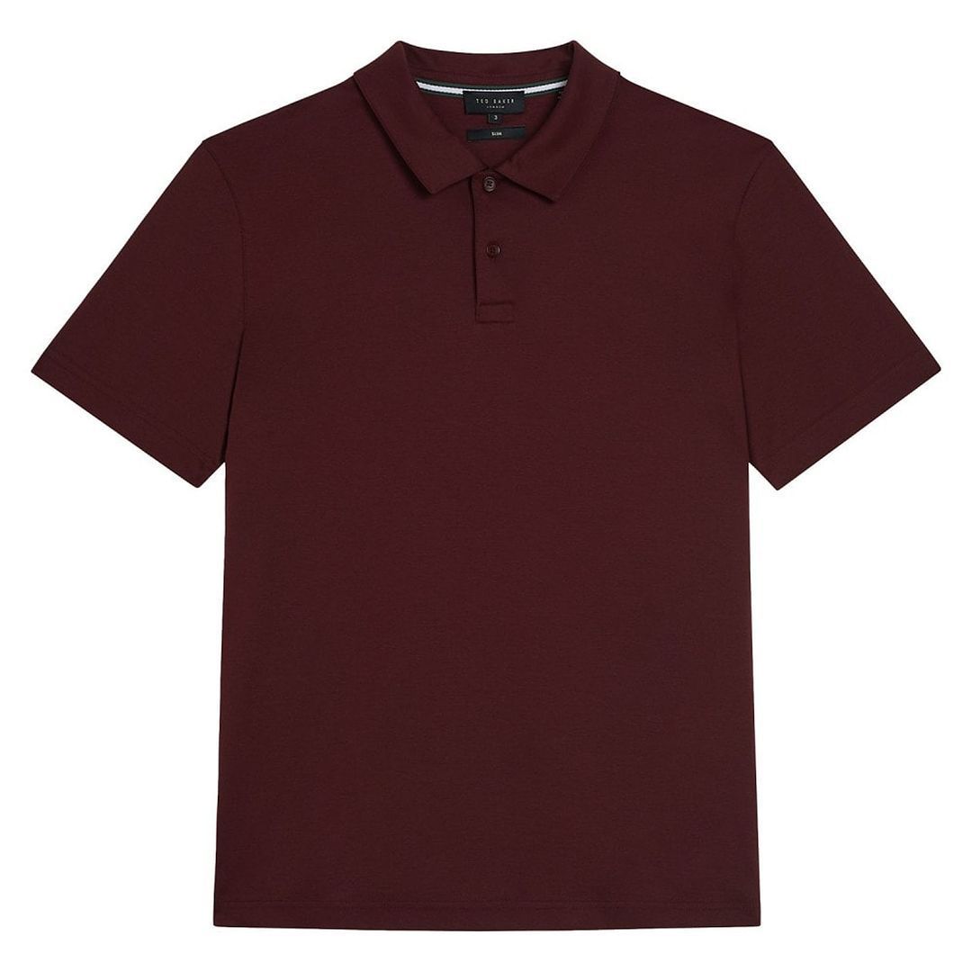 Herren Slim-Fit Burgunder Polohemd