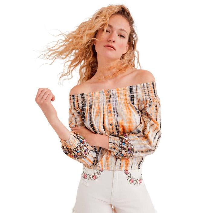 Tie-Dye Off-Shoulder Bluse