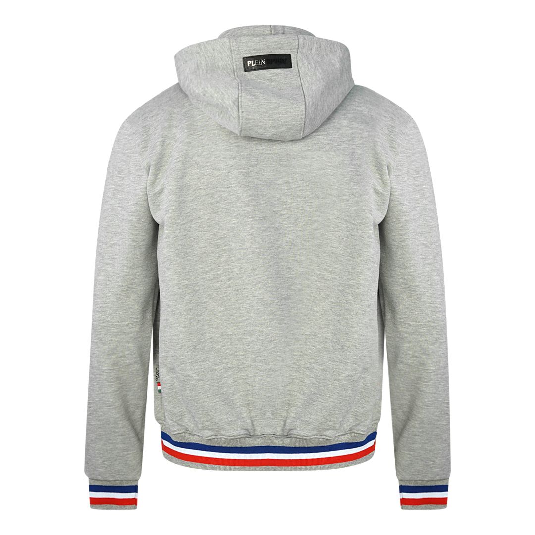 Sportlicher Logo-Hoodie mit gestreiftem Saum