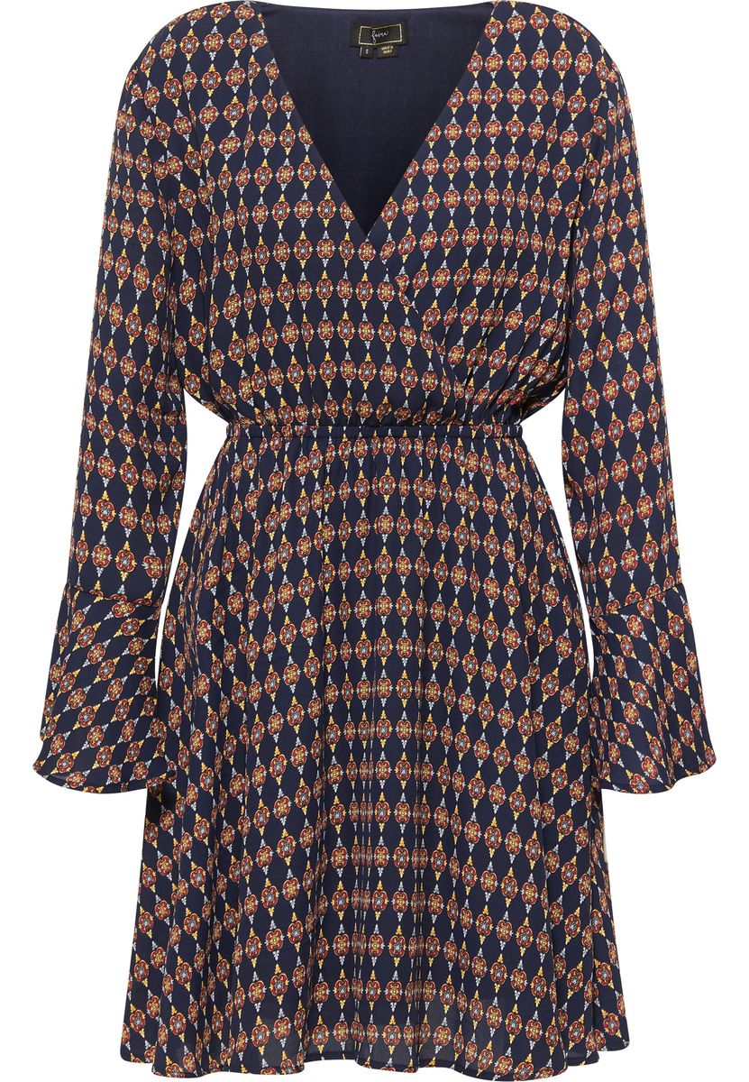 Elegantes Mini-Kleid mit Diamantmuster
