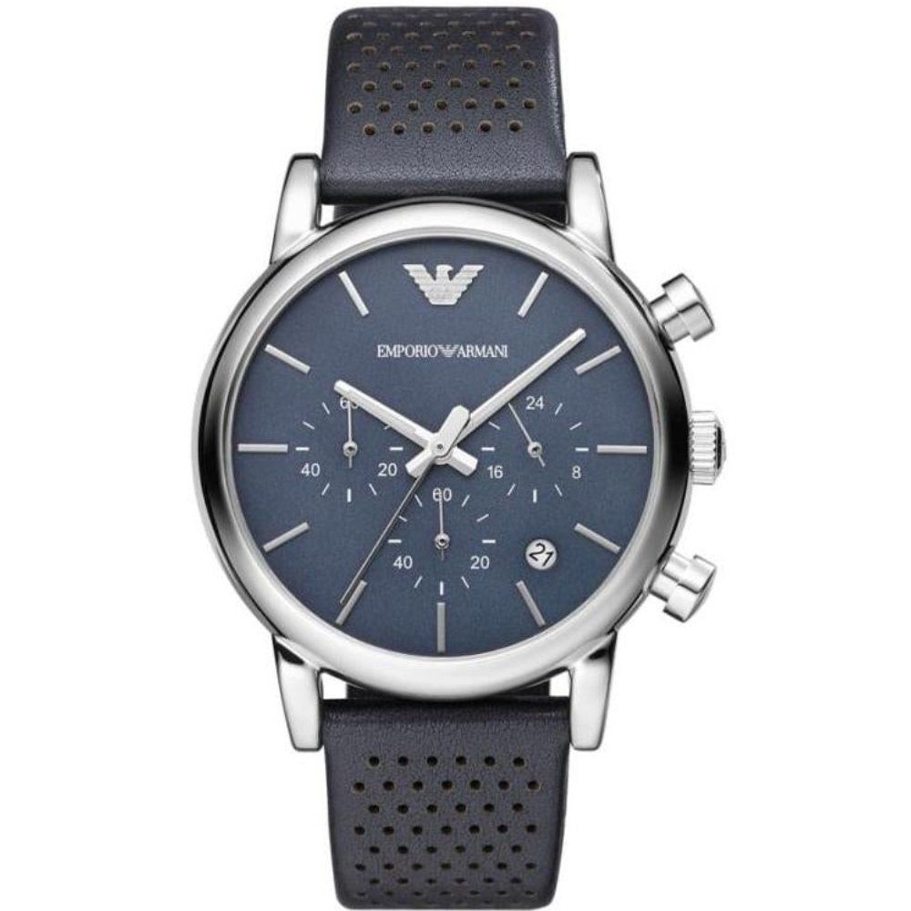 Emporio Armani AR1736 Blauer Chronograph Herrenuhr