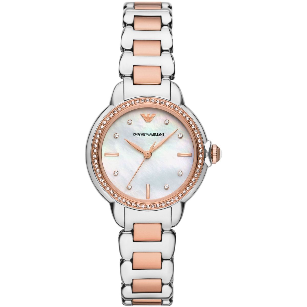Elegante Damenarmbanduhr in Zweifarbenoptik