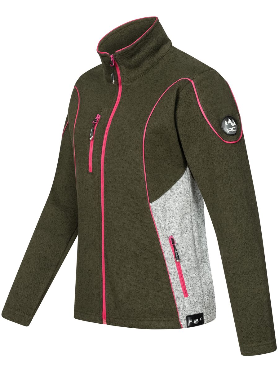 Sportliche Melange Fleecejacke