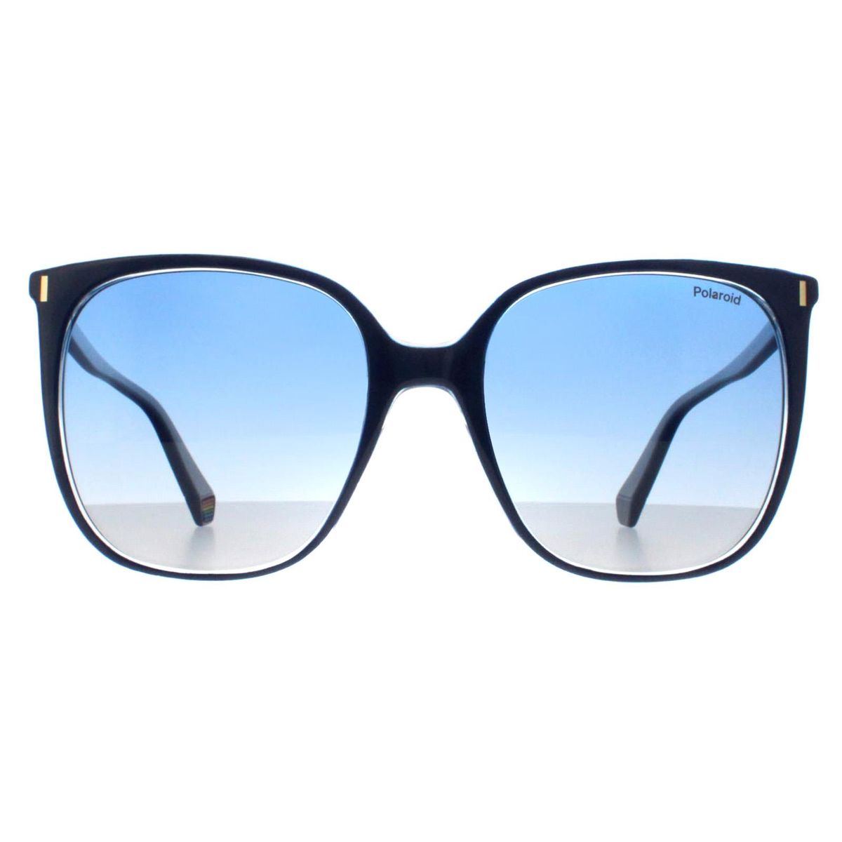 Damen Square Sonnenbrille mit blauem Farbverlaufsglas