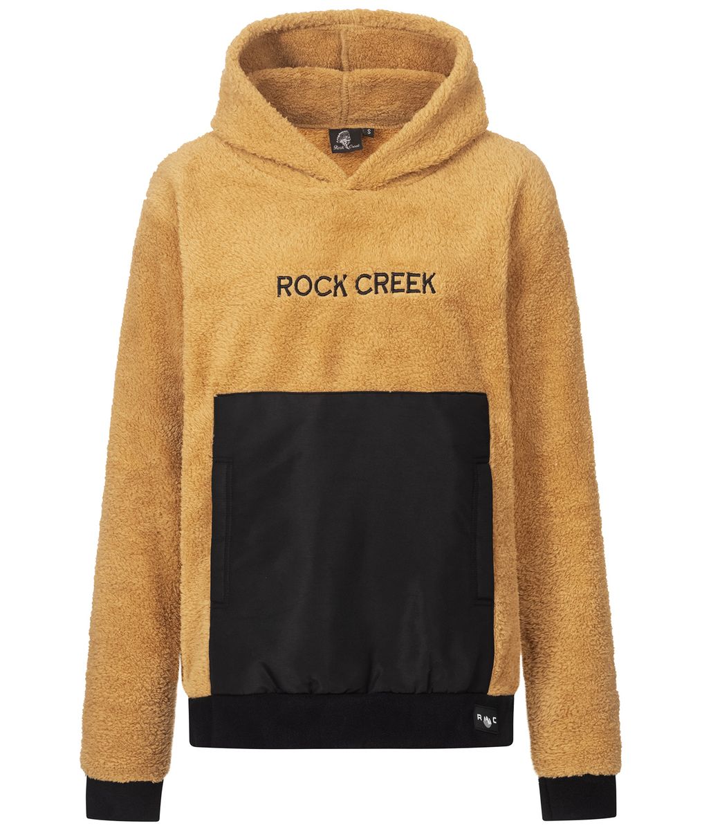 Flauschiger Teddy-Fleece Kontrast-Hoodie
