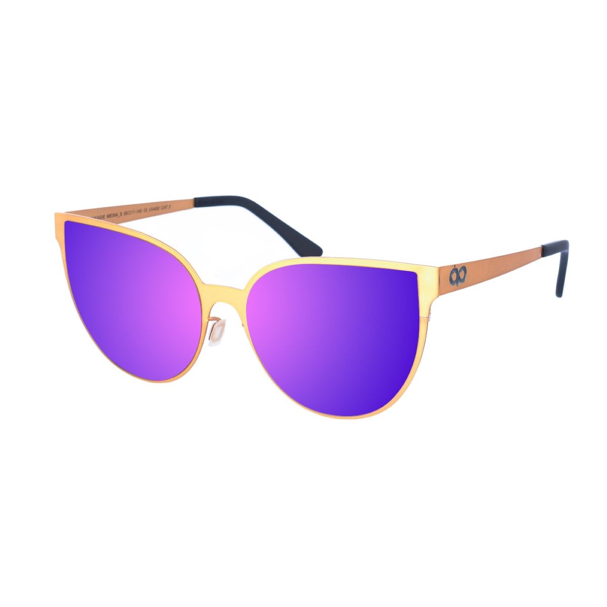 Cat-Eye Sonnenbrille mit blauen Spiegelgläsern