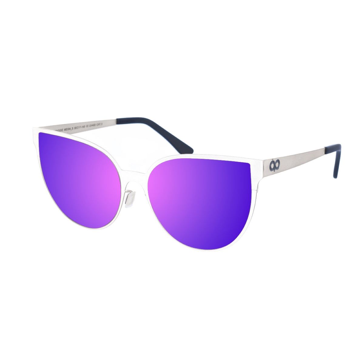 Cat-Eye Sonnenbrille mit blauen Spiegelgläsern