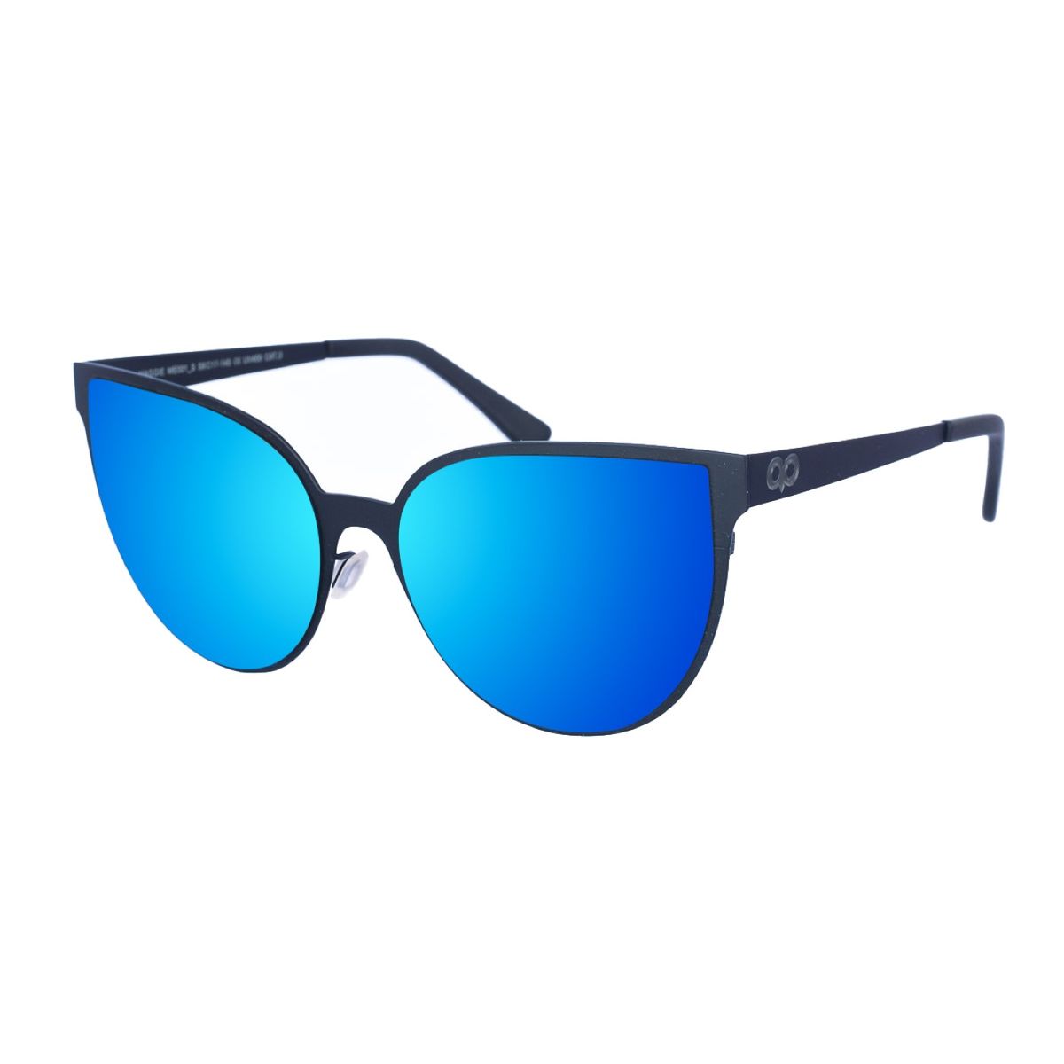 Cat-Eye Sonnenbrille mit blauen Spiegelgläsern