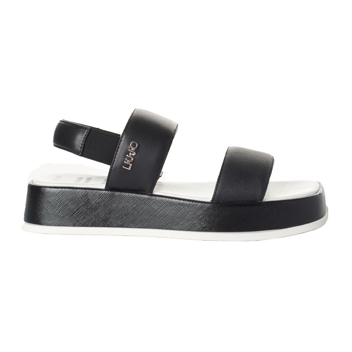 Moderne Plateausandalen mit zwei Riemen