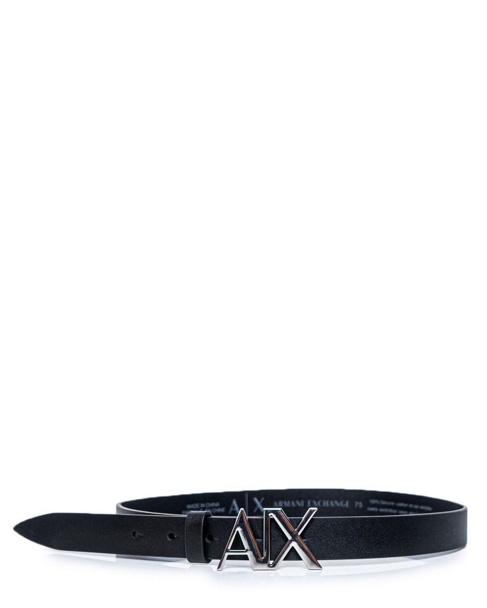 Armani Exchange Schwarzer Ledergürtel