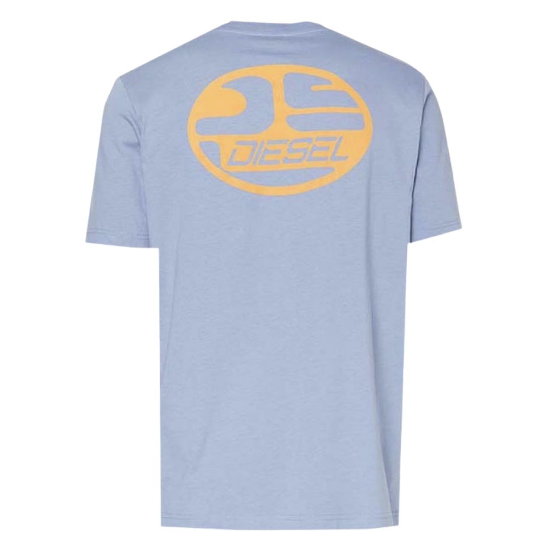 Stonewashed T-Shirt mit Oval-Logo