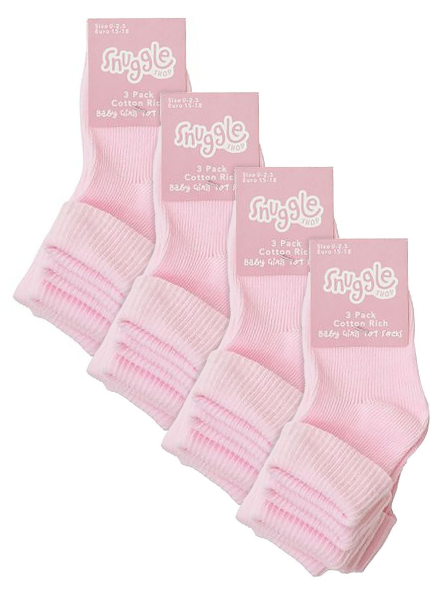 Gerippte Baumwollsocken mit Umschlag