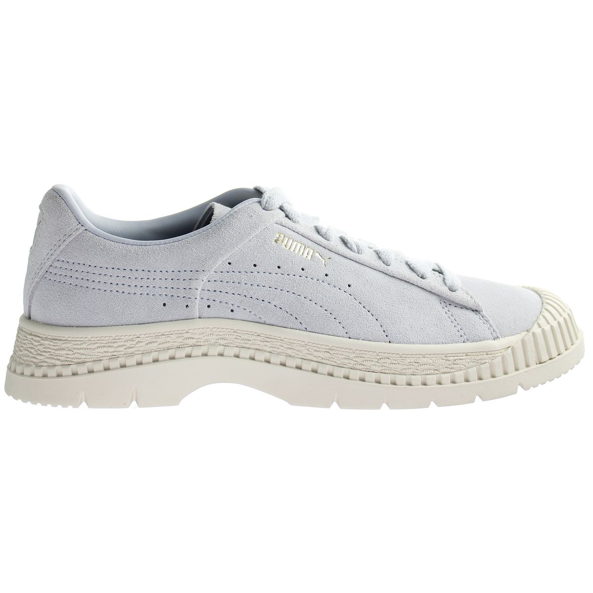 Plateau-Sneaker aus Wildleder mit Rippsohle