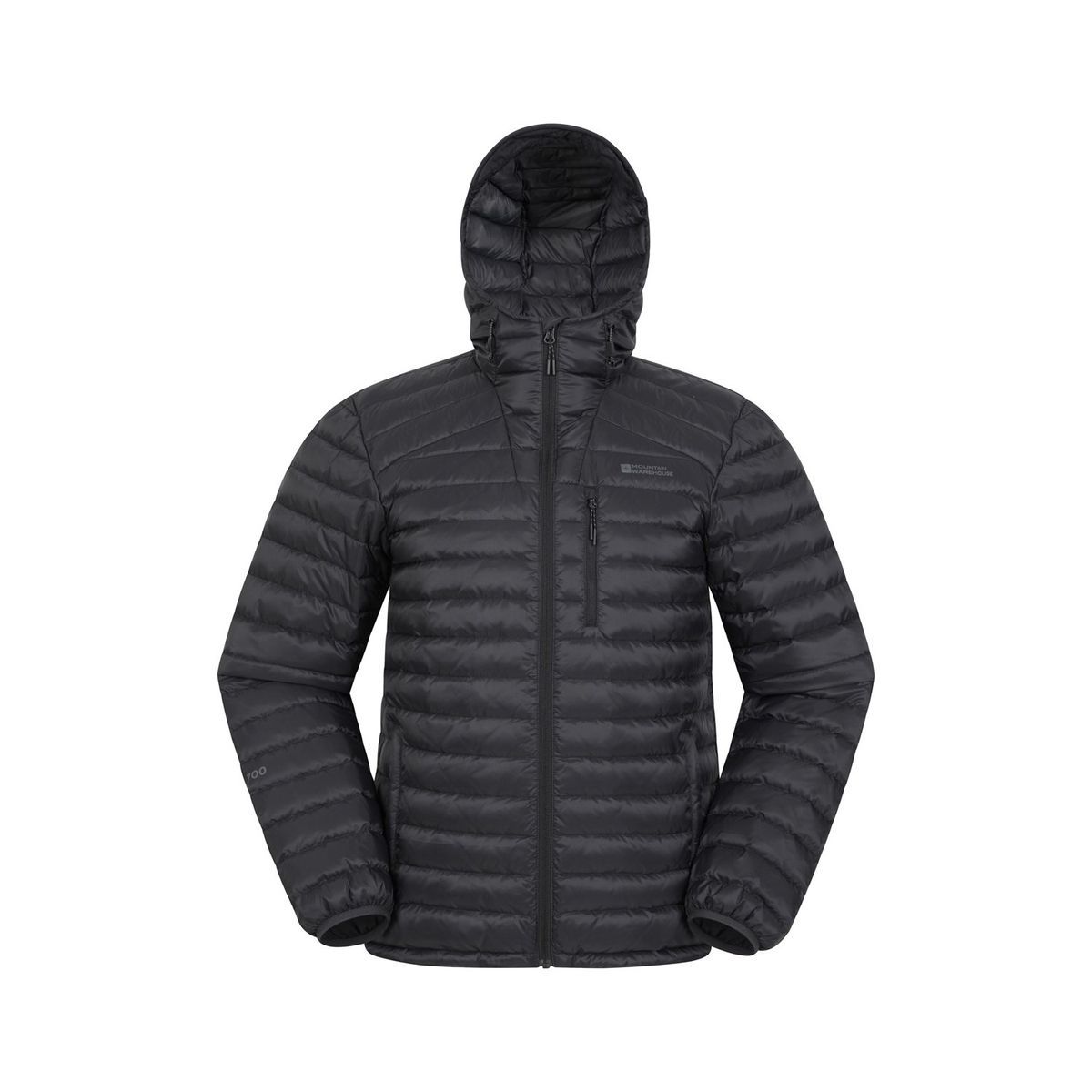 Mountain Warehouse Mens Henry II Extreme unten gefüllte gepolsterte Jacke (Jet Black)