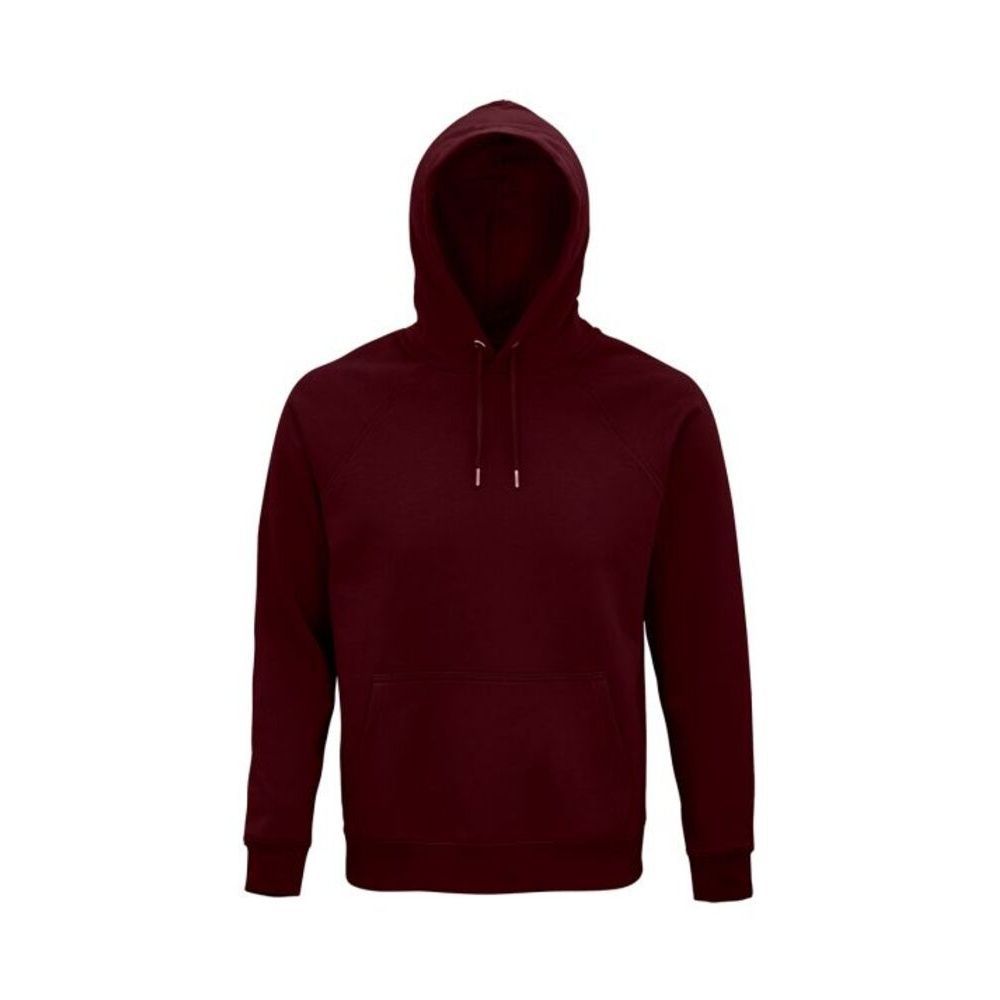 Burgunderfarbener Hoodie aus Bio-Baumwollmischung