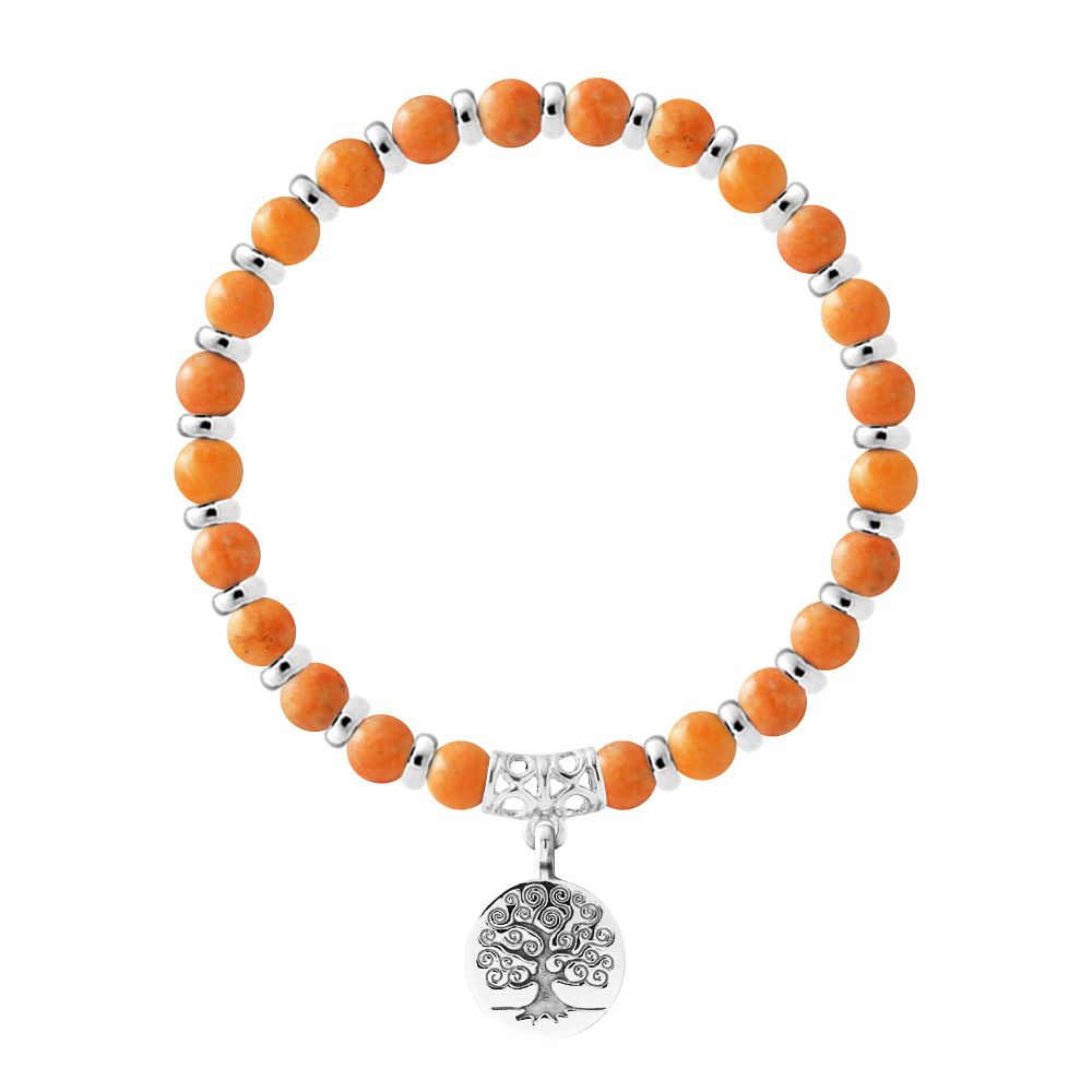Perlenarmband mit Baum-Anhänger