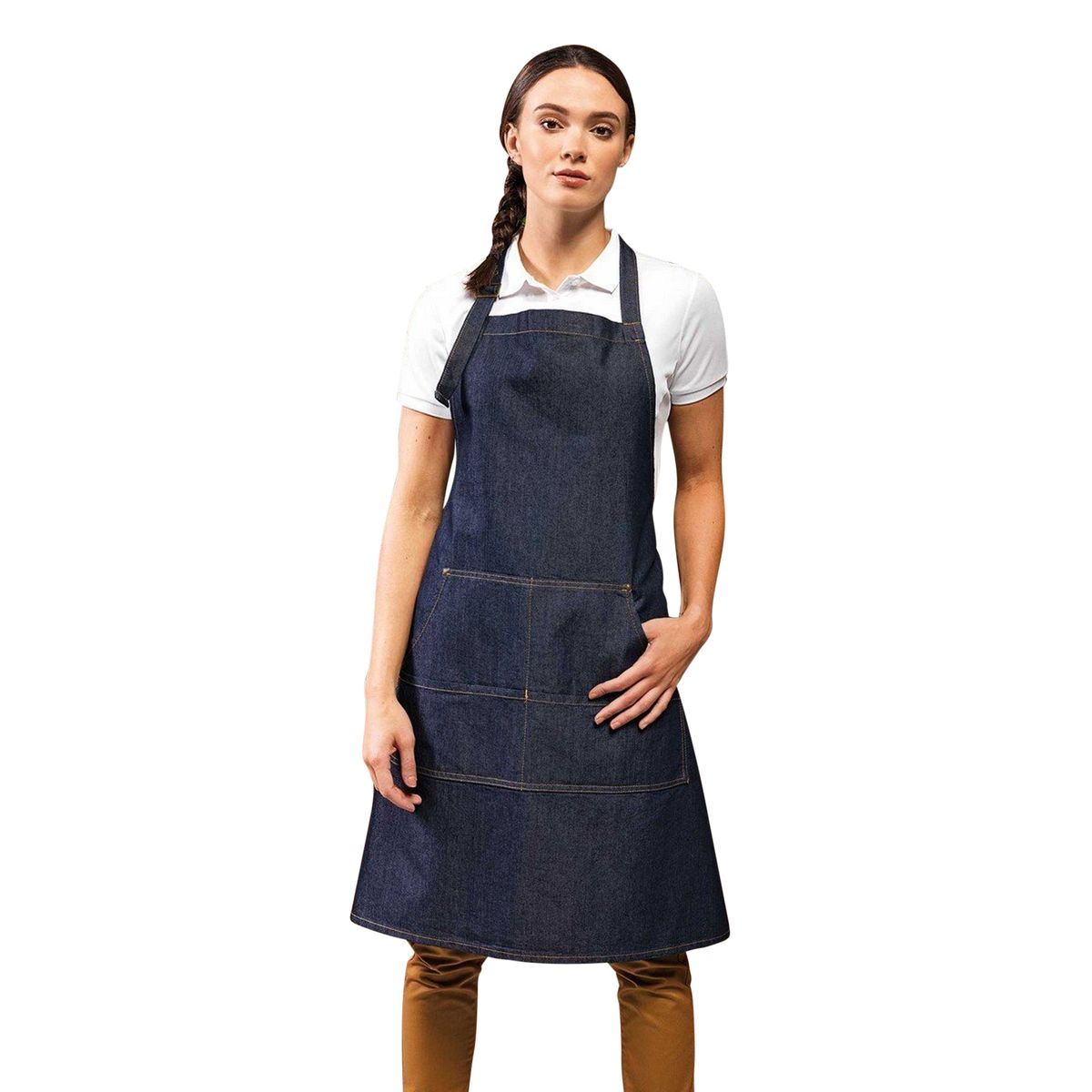 Robuste Denim-Latzschürze für die Arbeit