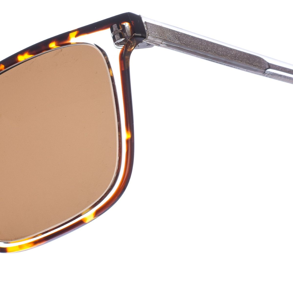 Quadratische Sonnenbrille in Schildpatt-Optik