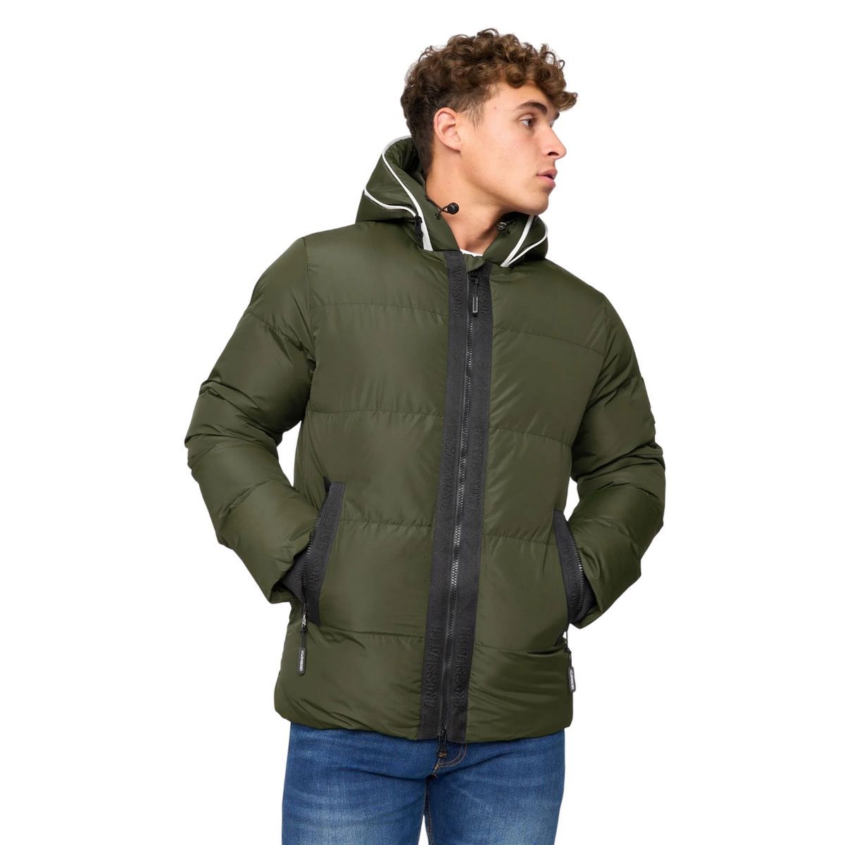 Gesteppte Herren Puffer Jacke mit Kapuze