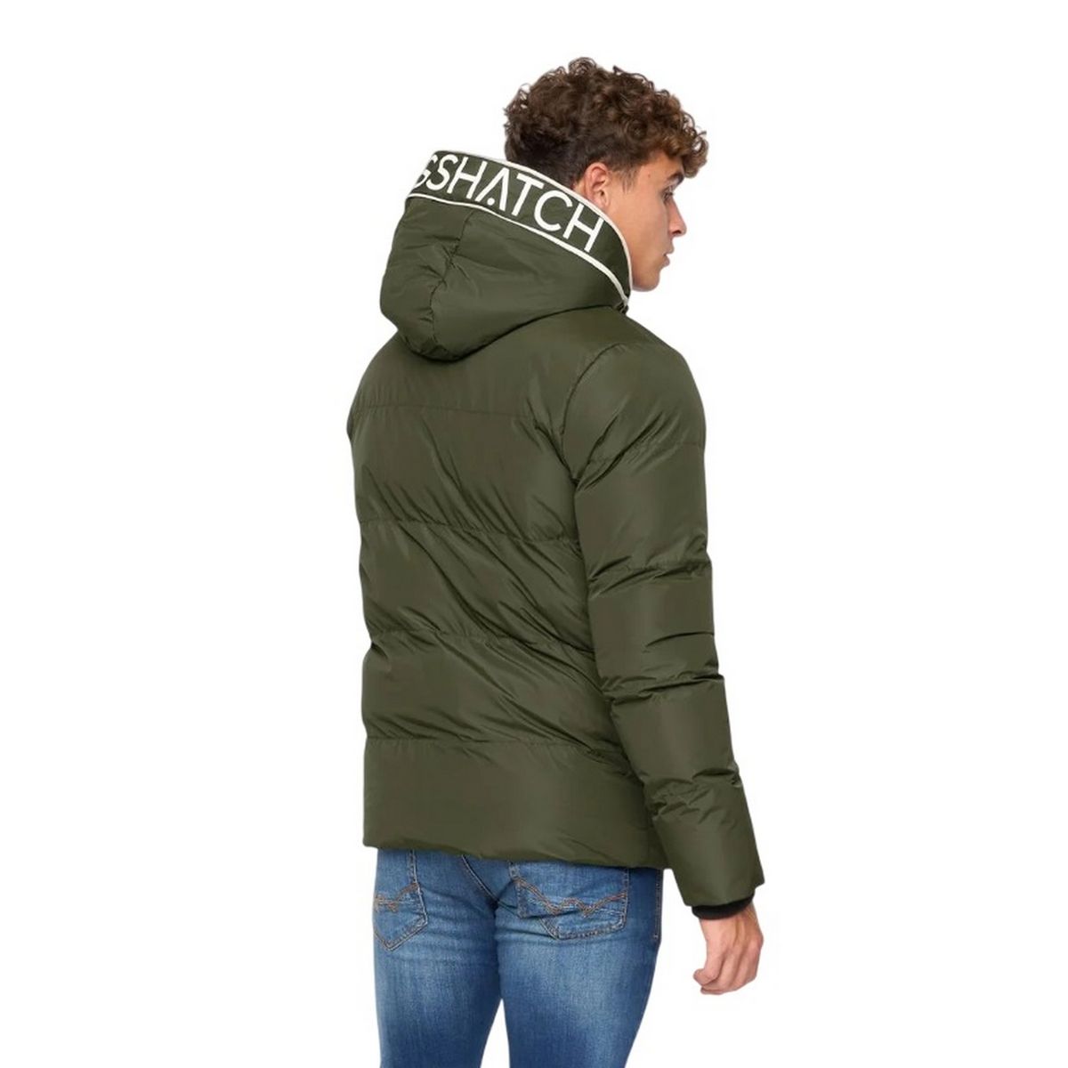 Leichte wattierte Pufferjacke mit Kapuze
