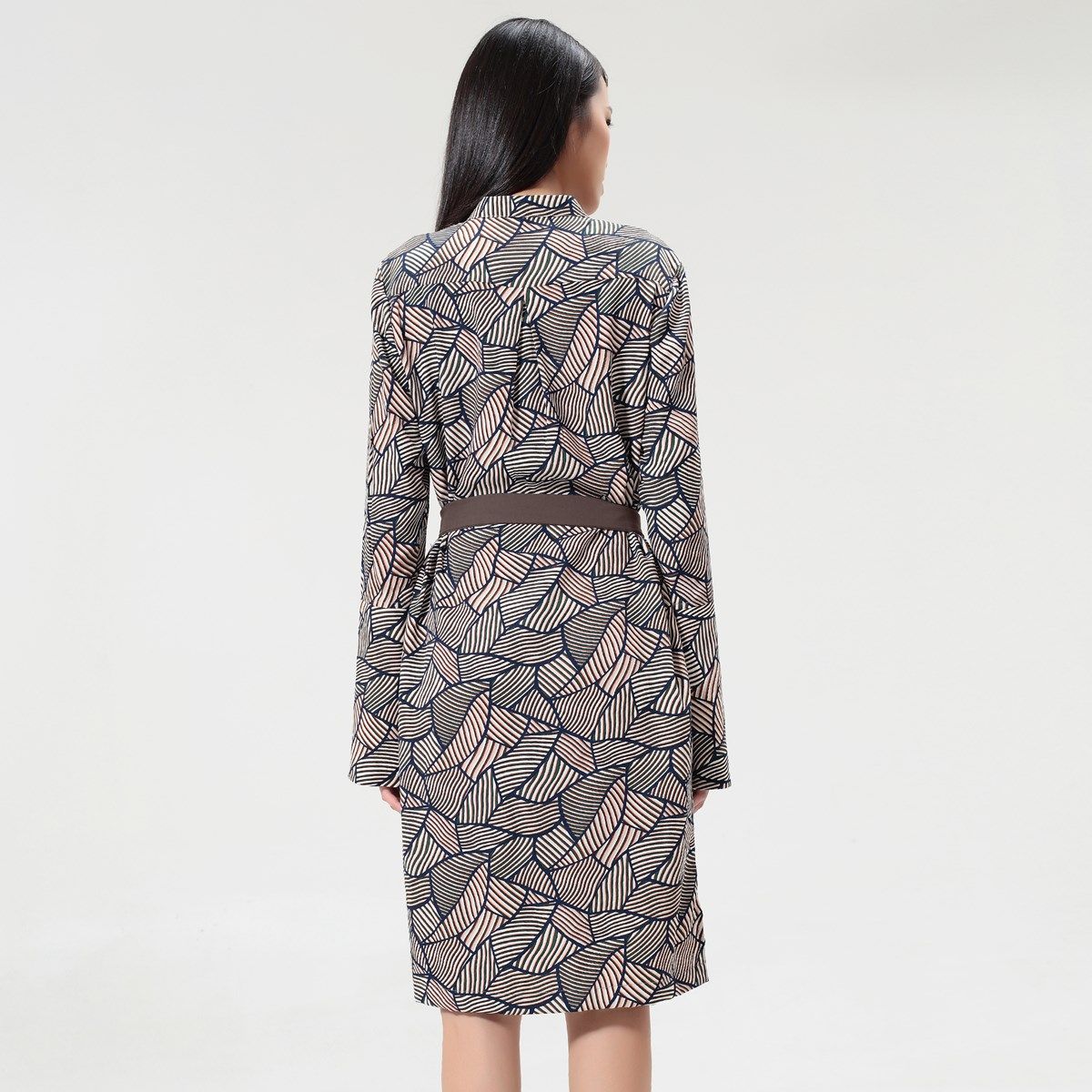 Tunikakleid mit geometrischem Vintage-Print