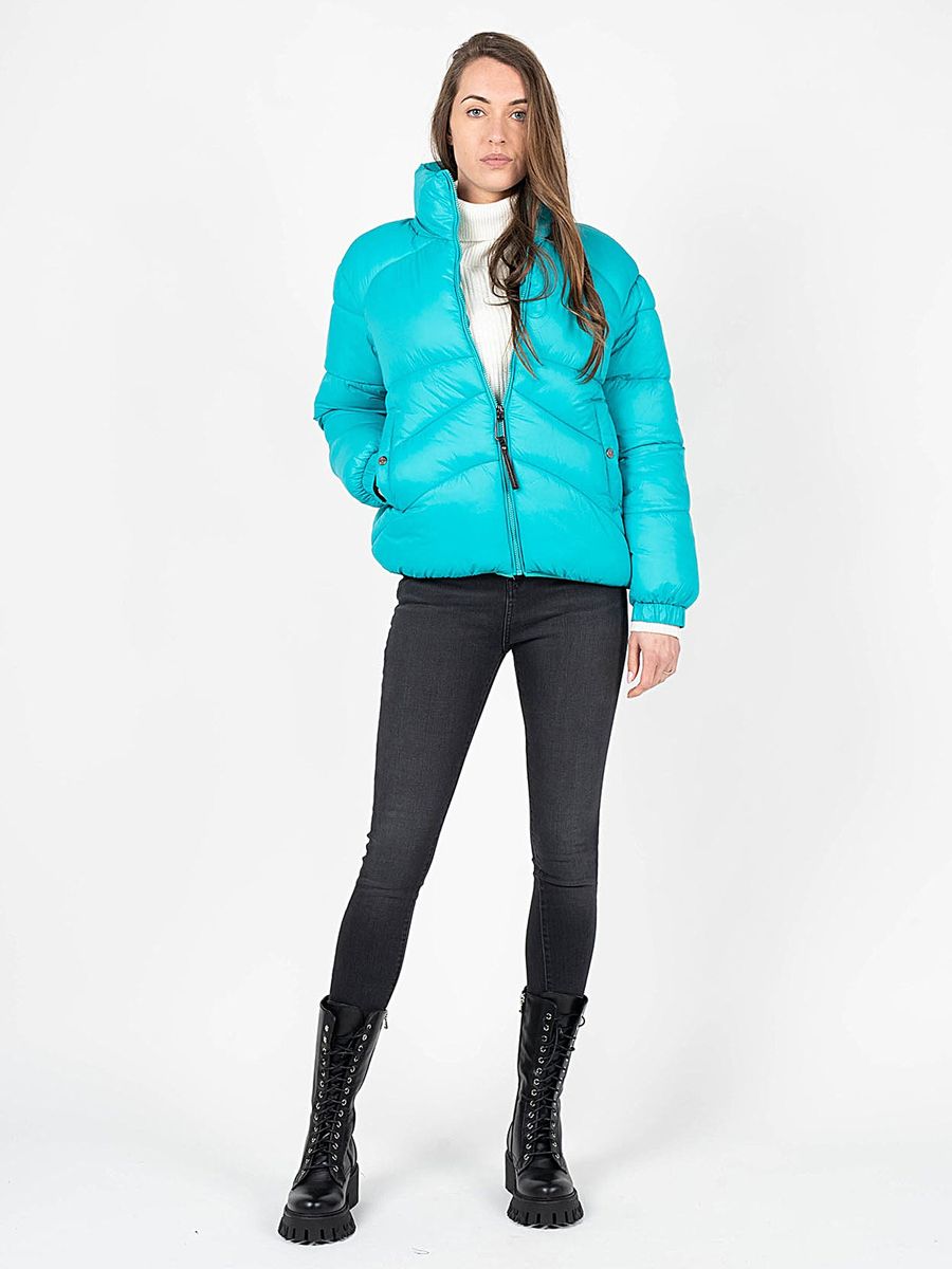 Gesteppte Steppjacke mit Stehkragen