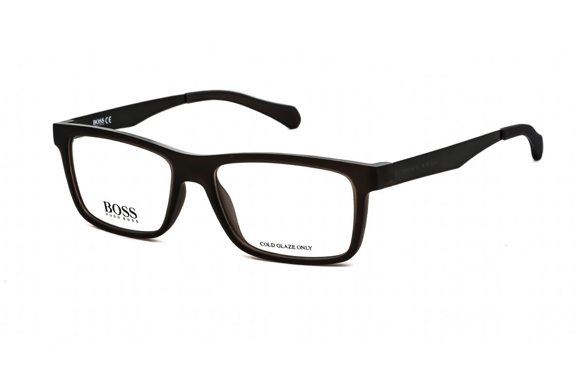 Matte Braune Rechteckige Brille