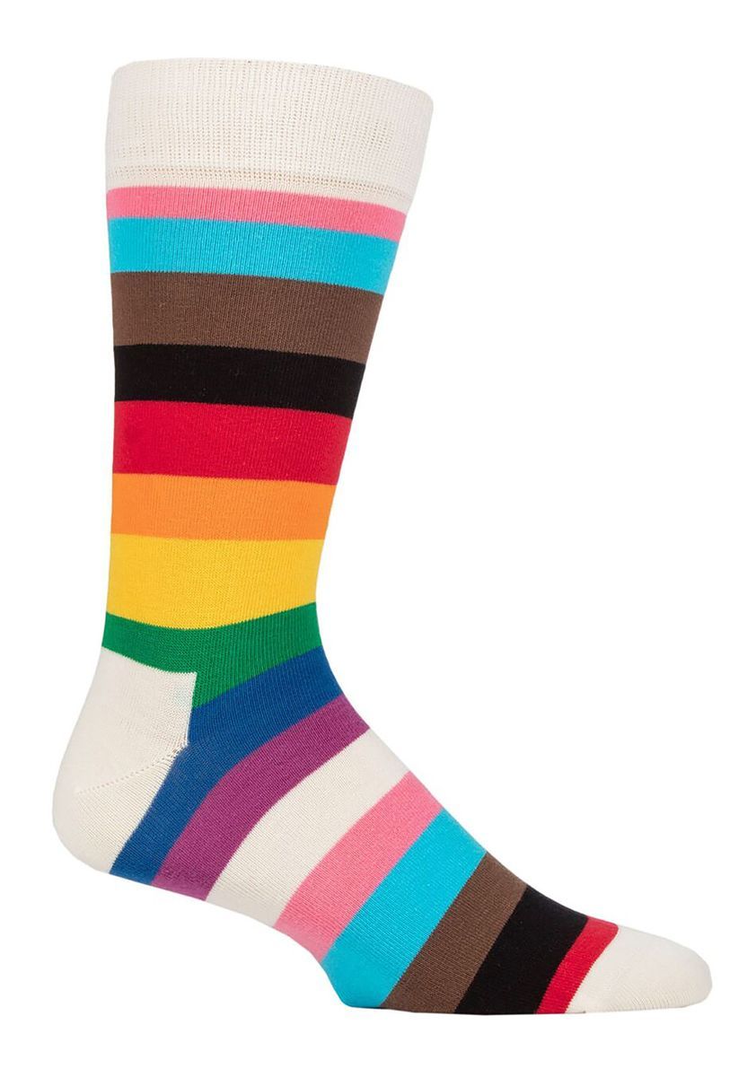 Glückliche Socken - Neuheit Pride Design Socken | Großes Geschenk - Pride Stripe