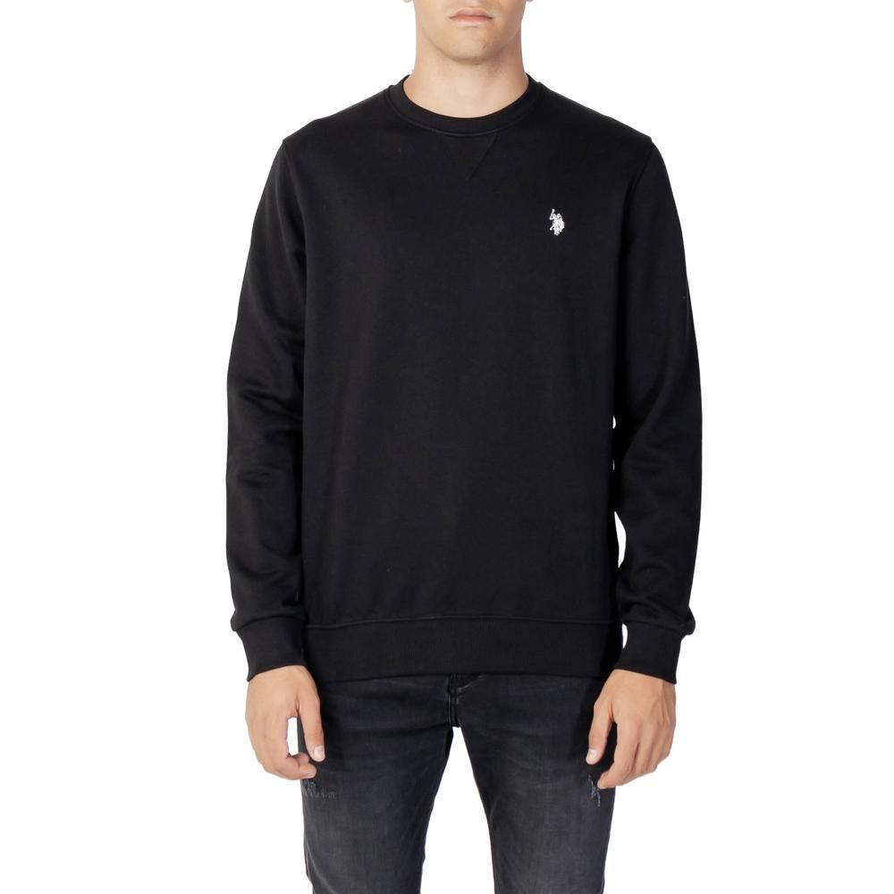 Herren Schwarzes Sweatshirt mit Rundhalsausschnitt