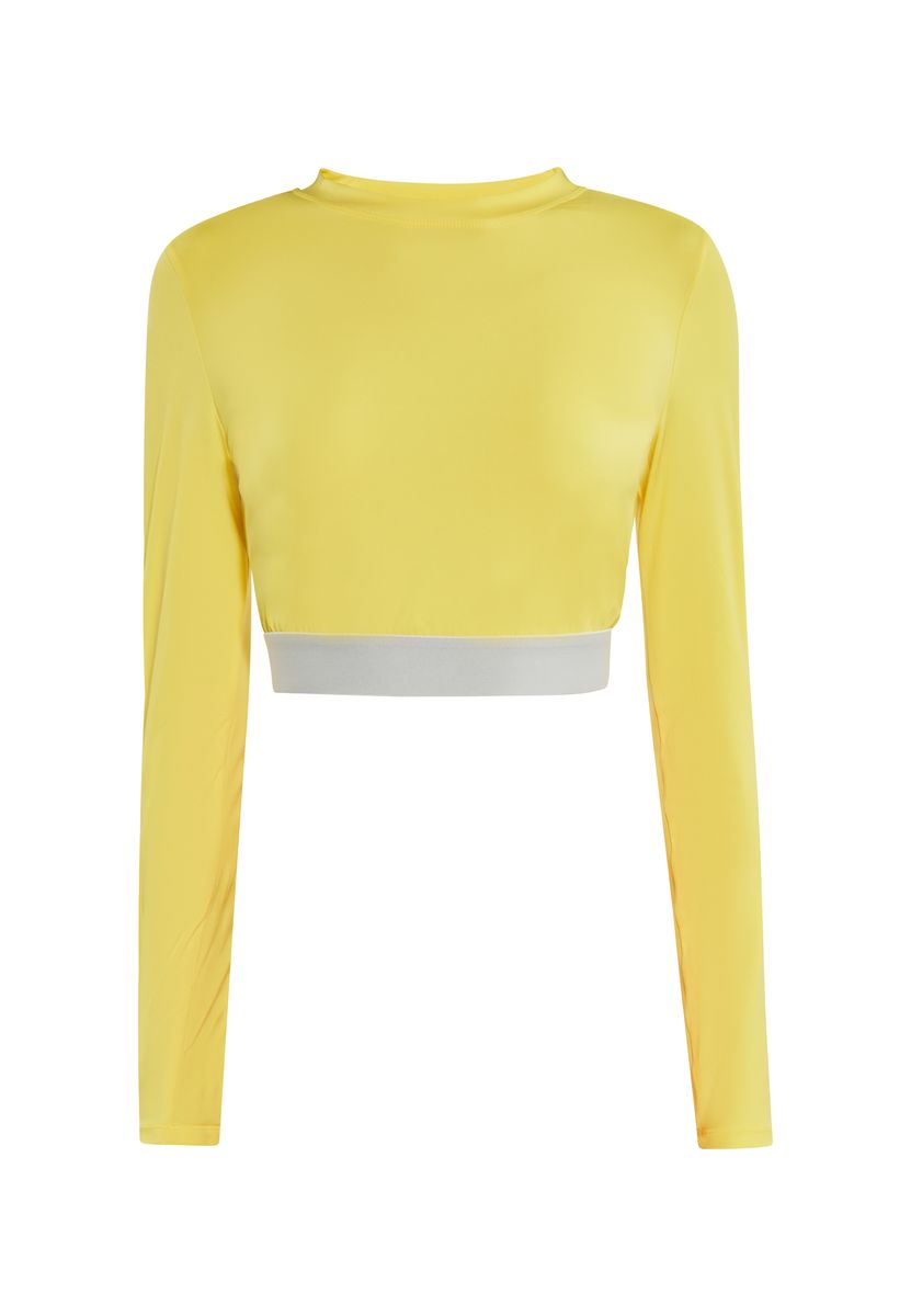 Sportliches Langarm Crop Top