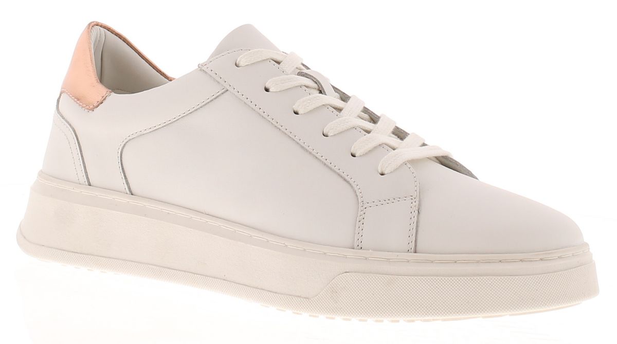 Hush Puppies Camille Leder Damen Weiße Turnschuhe