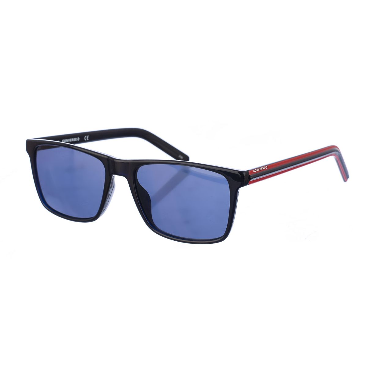 Rechteckige Sonnenbrille Klares Violettes Glas