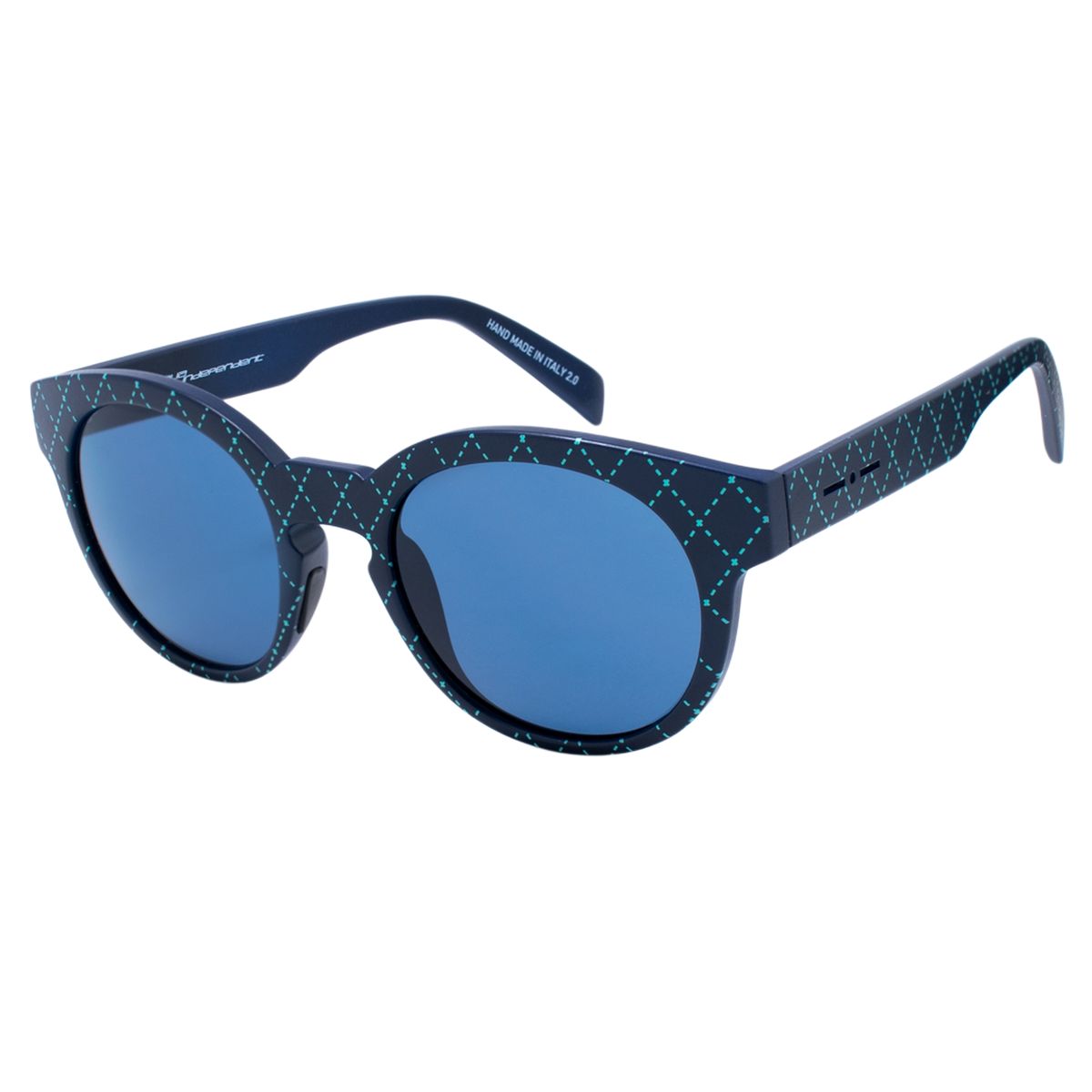 Gemusterte Damen Sonnenbrille mit runden Gläsern