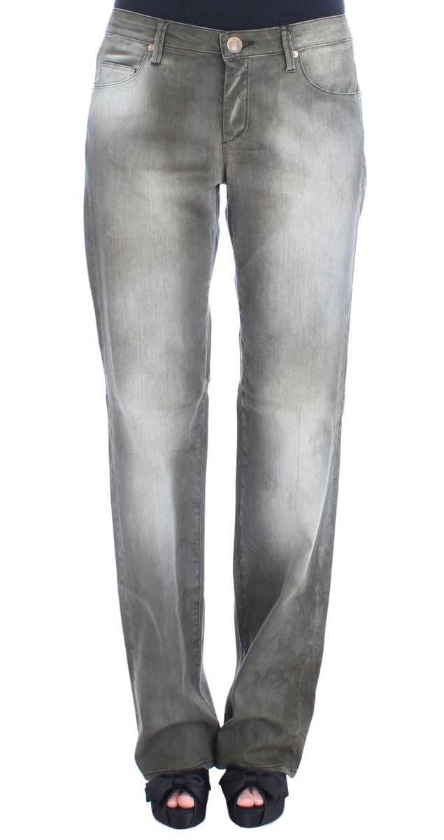 Graue Boyfriend Jeans mit entspannter Passform