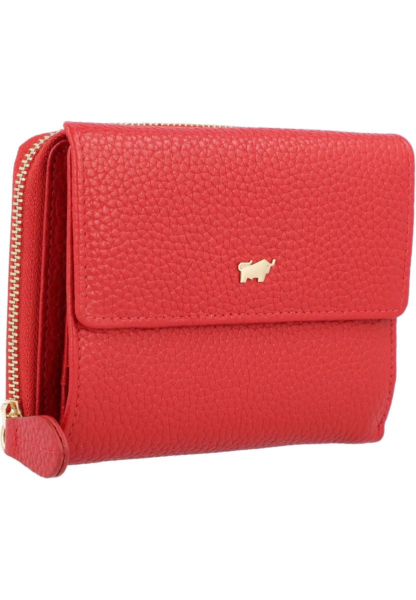 BRAUN BÜFFEL Geldbörse, RFID-Blocker, Rindsleder, für Damen, rot, 99