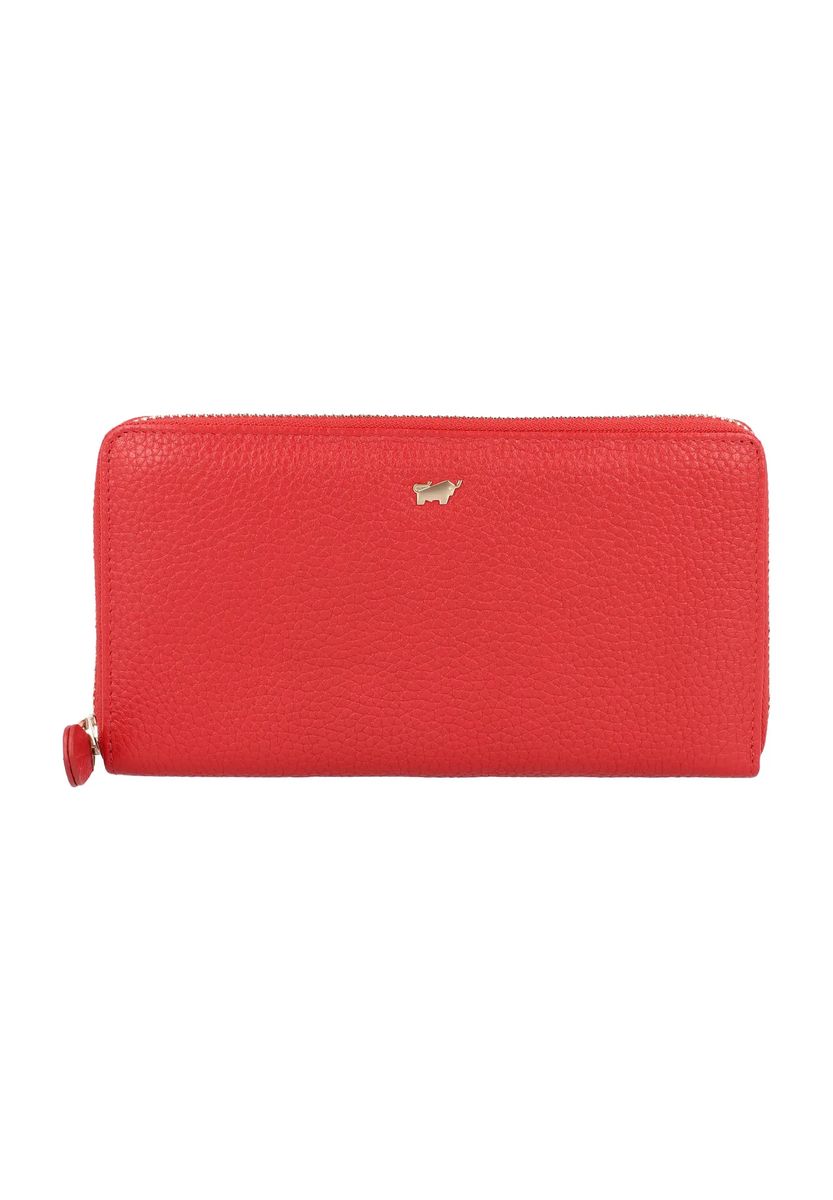 BRAUN BÜFFEL Langbörse, Rindsleder, RFID-Schutz, für Damen, rot, 99
