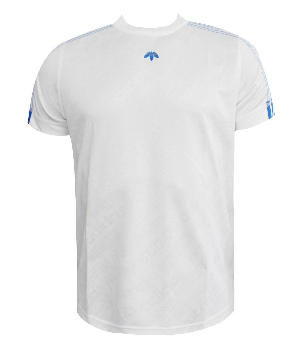 Weißes T-Shirt mit Grafikdruck und Streifen
