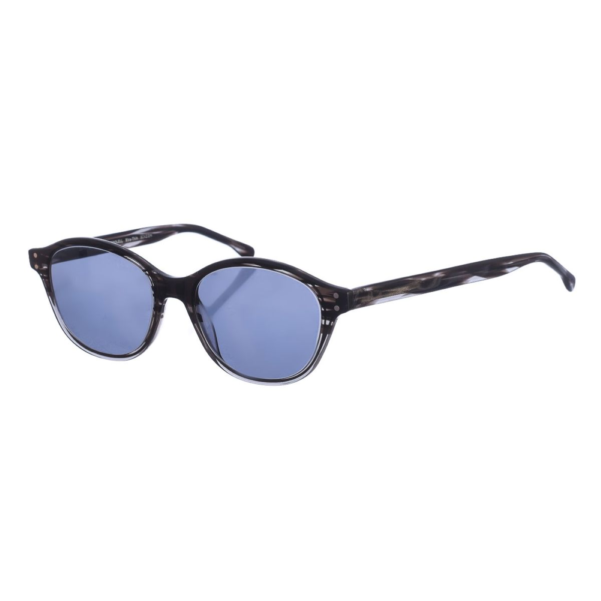 Ovale Acetat-Sonnenbrille mit Musterrahmen