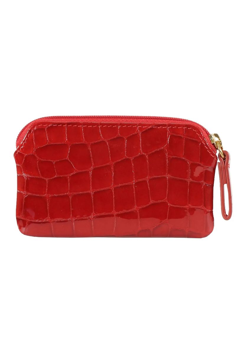 BRAUN BÜFFEL Schlüsseletui "Verona", Leder, mit Krokoprägung, für Damen, rot, 99