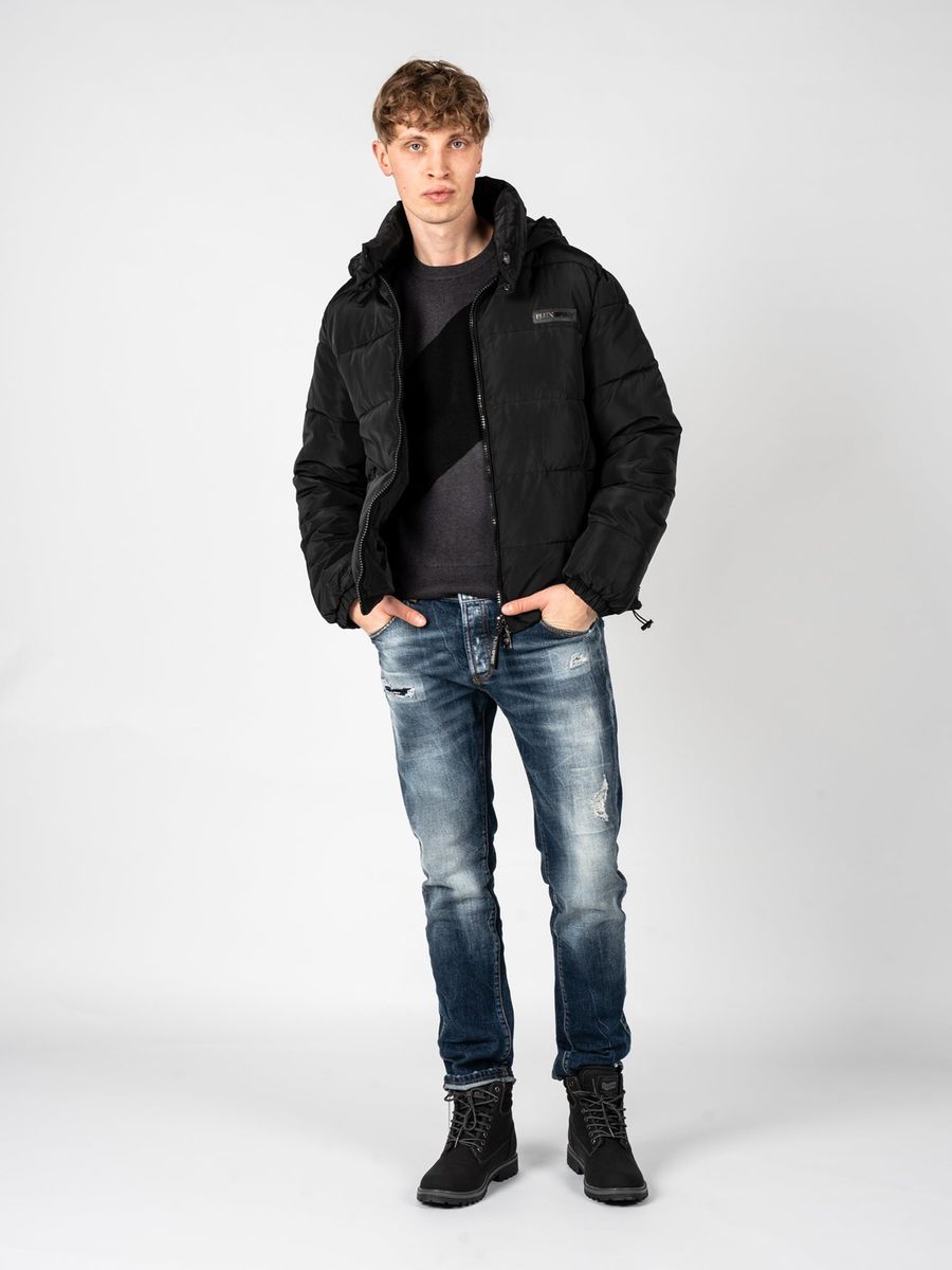 Gepolsterte Pufferjacke mit Kapuze