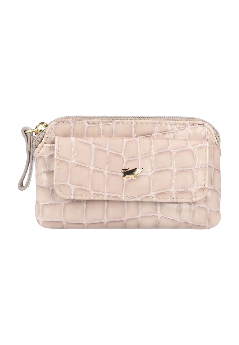 BRAUN BÜFFEL Schlüsseletui "Verona", Leder, mit Krokoprägung, für Damen, beige, 99