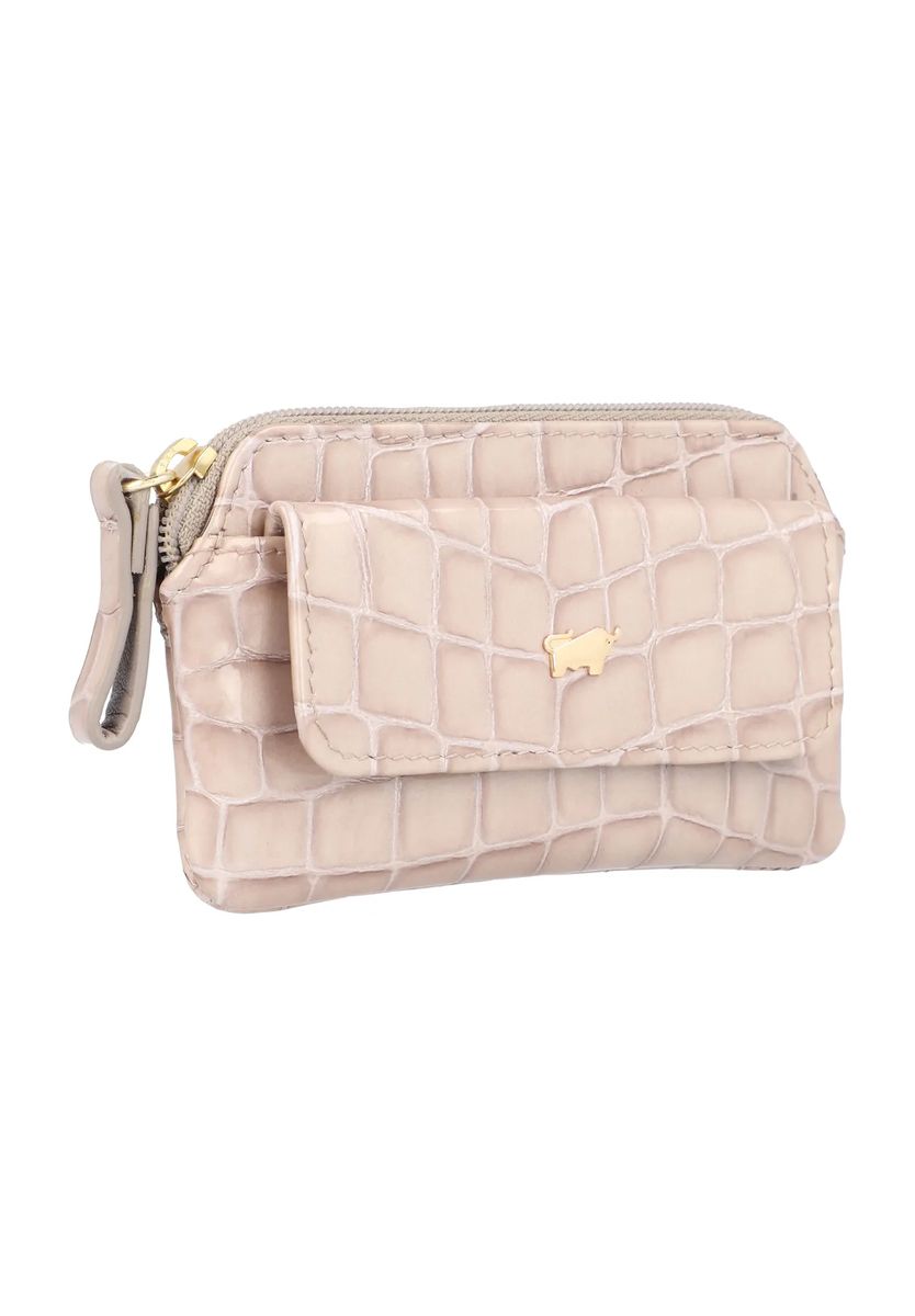 BRAUN BÜFFEL Schlüsseletui "Verona", Leder, mit Krokoprägung, für Damen, beige, 99