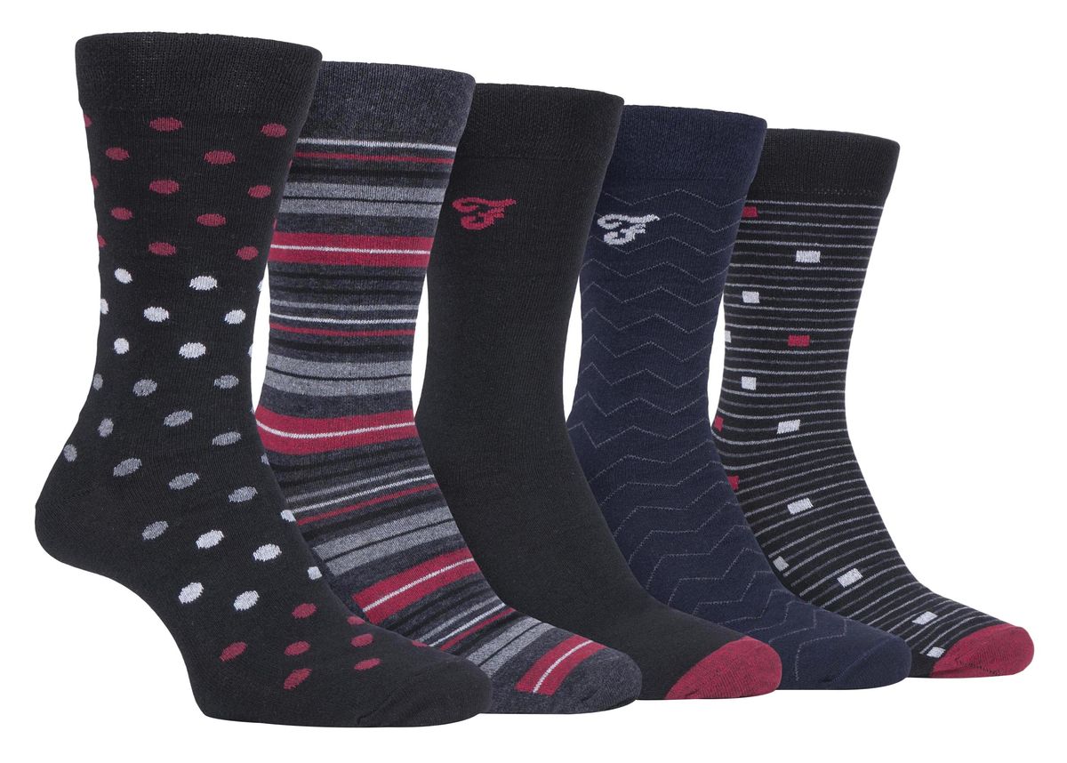 Klassisches gemustertes Socken-Set aus Baumwollmischung