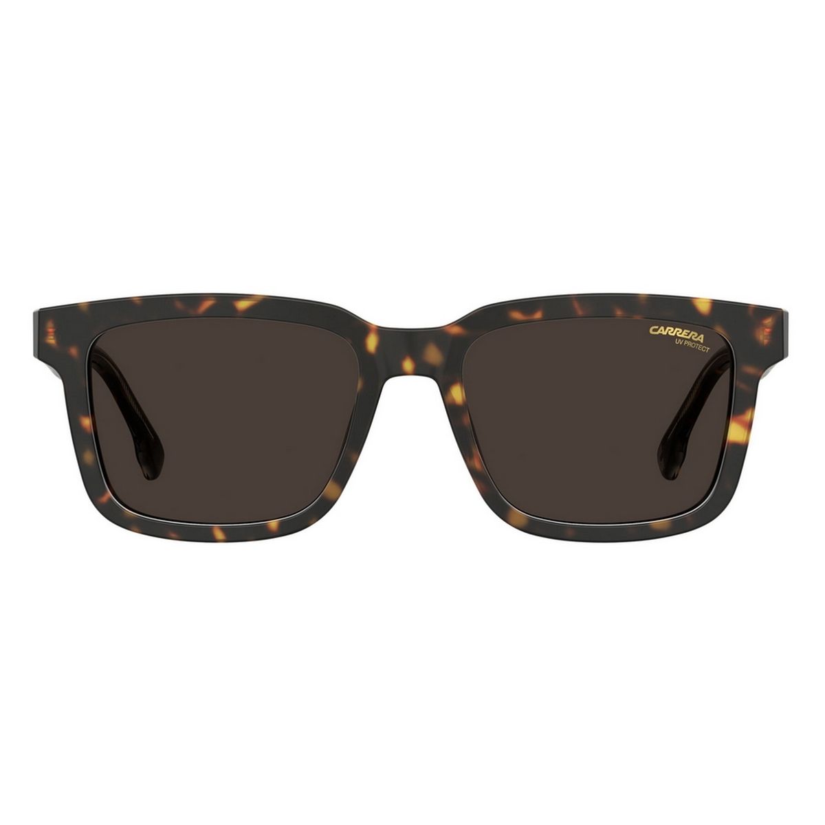 Rechteckige Sonnenbrille mit Schildpattmuster