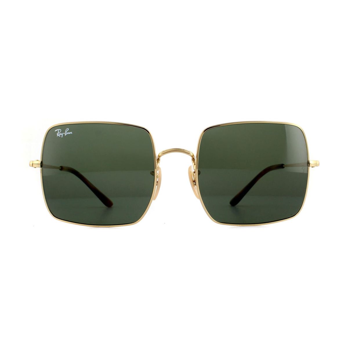 Quadratische Sonnenbrille mit Goldrahmen